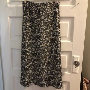 Floral Black and White Women's Skirt